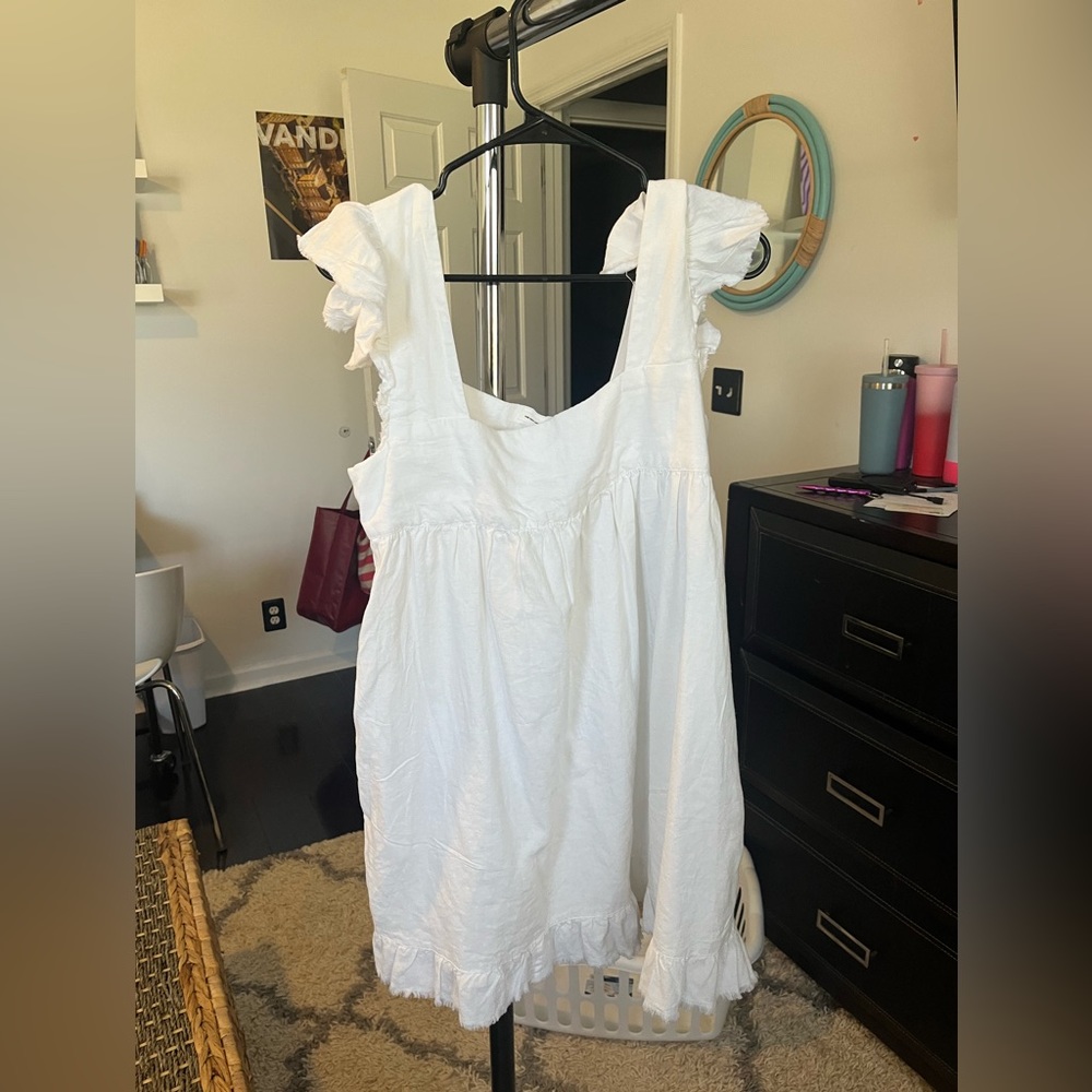 aerie linen flutter mini sundress